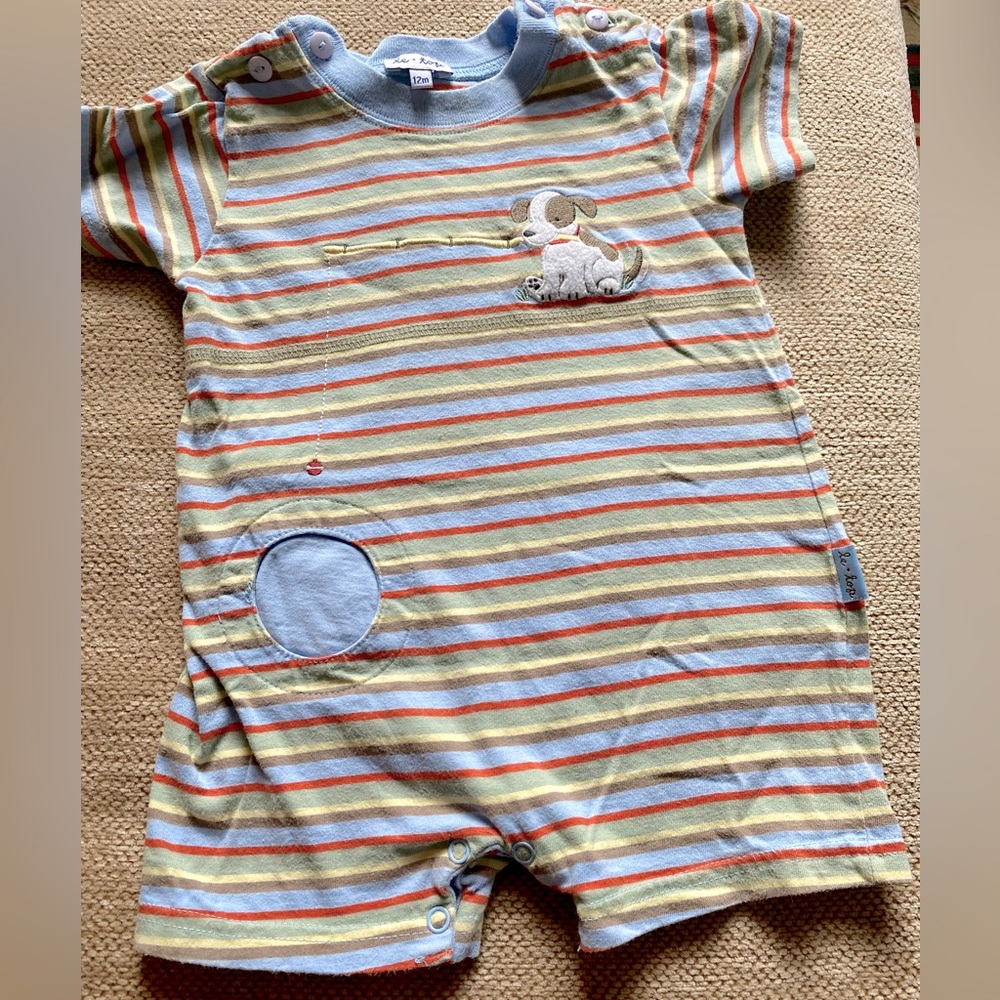 Le Top fishing puppy onesie